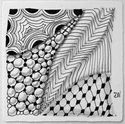 My first ever Zentangle tile