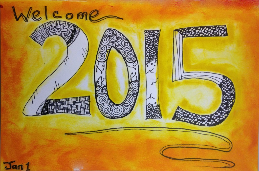 Random Flashback: Goodbye 2015 #art #ink #mixedmedia #dnartcorner